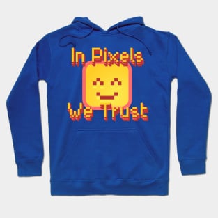 Funny Pixel Art Cute Kawaii Smiley Face In Pixels We Trust 8 bit Hoodie